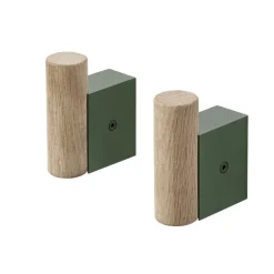 2 Ganchos Attach, roble-dark green*Muuto Best