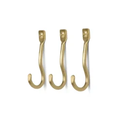 3 Ganchos Curvature, latón*Ferm Living Outlet
