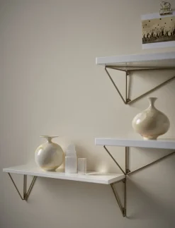 2 Soportes para balda Pythagoras, latón*Maze Online