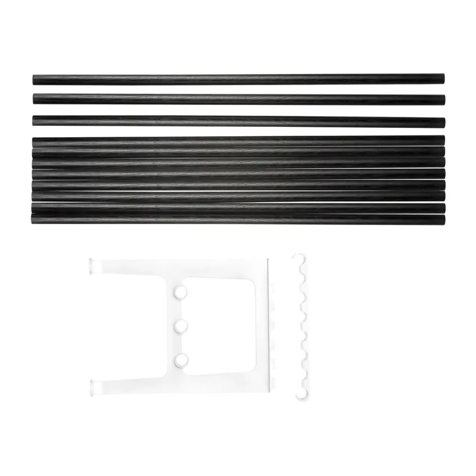Accesorio banco Nostalgi 100 cm, Roble teñido de negro-blanco*Essem Design Hot