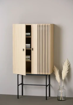 Aparador Array 80 cm, Roble pigmentado blanco*Woud Best