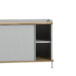 Aparador Enfold Low, Black-Oak-Metal*Muuto Clearance