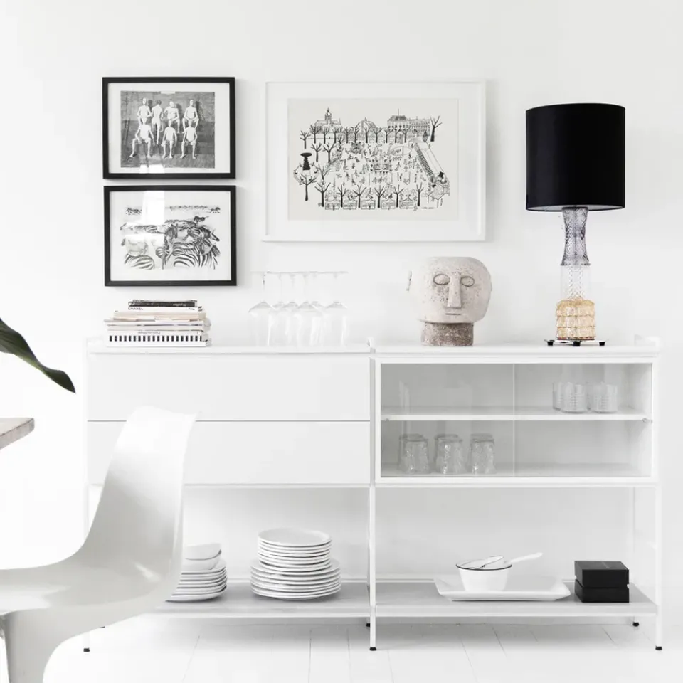Aparador Molto Medium, , 2 secciones con vitrina*Zweed Online