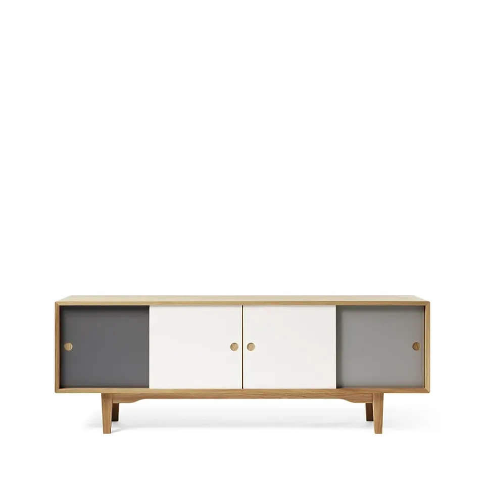 Aparador Moodi 180, /blanco, estructura de roble*Zweed Discount