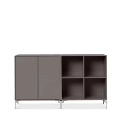 Aparador Pair, Coffee 35, patas de cromo*Montana Online