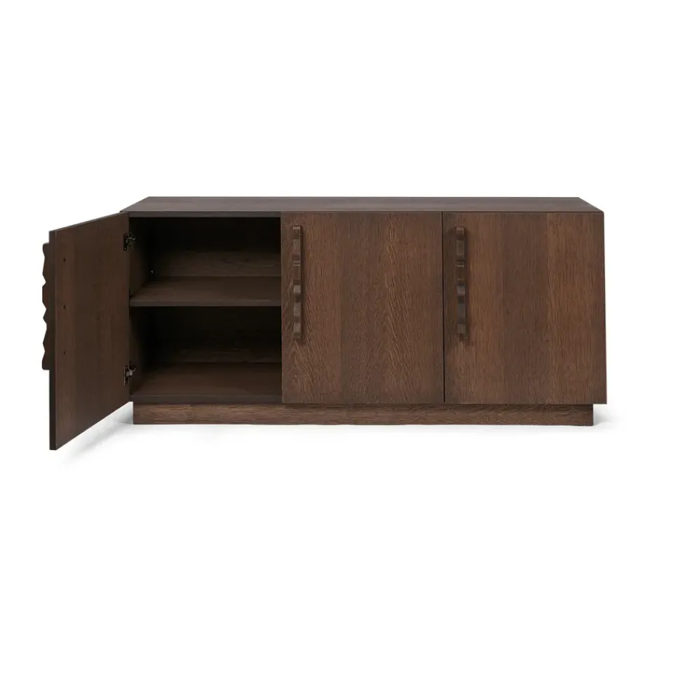 Aparador Unda 146x68x50 cm, Roble manchado oscuro*Ferm Living Discount