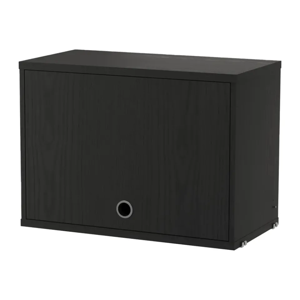 Armario con puerta abatible , Fresno teñido de , 58x30 cm*String Discount