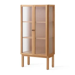 Armario con puertas de vidrio Curiosity 143 cm, Oak*Audo Copenhagen Clearance
