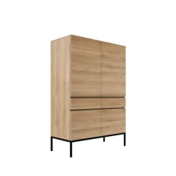 Armario Ligna, Roble encerado - acero negro*Ethnicraft Discount