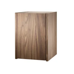 Armario pequeño , Nogal, interior de la puerta de acero inoxidable, panel trasero de espejo*String Sale