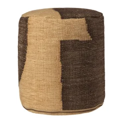 Asiento puf Forene cylinder pouf Ø38x42 cm, Tan-Chocolate*Ferm Living Best