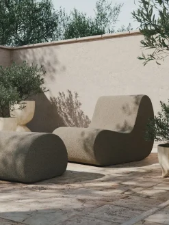Asiento puf Rouli pouf pure bouclé, Sand*Ferm Living Best