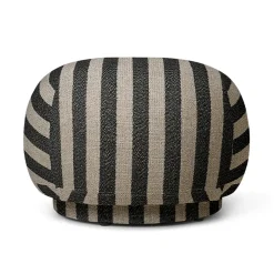 Asiento puff Rico pouf, Louisiana sand black*Ferm Living Clearance
