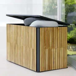 Baúl exterior Combine, Teak, lava grey, grande*Cane-line Outlet