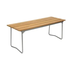 Banco 8, Teca-estructura de acero galvanizado en caliente*Grythyttan Stålmöbler Discount