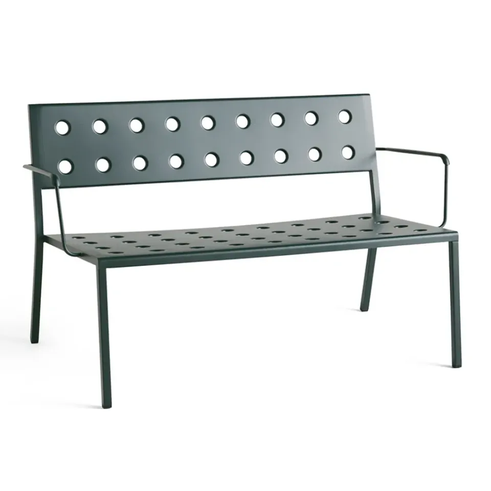 Banco Balcony Lounge con reposabrazos 121,5×69 cm, Bosque oscuro*HAY Online
