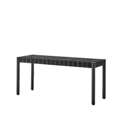 Banco Betty TK4, Black, asiento de banda de lino trenzada*&Tradition New