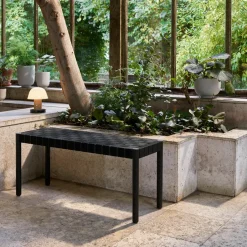 Banco Betty TK4, Black, asiento de banda de lino trenzada natural*&Tradition Sale