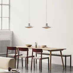 Banco Betty TK5, Black, asiento de banda de lino trenzada natural*&Tradition Online