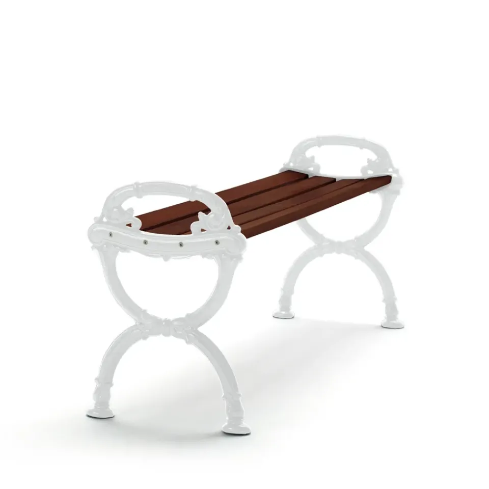 Banco Byarum, Pino barniz marrón, soporte blanco*Byarums bruk Online