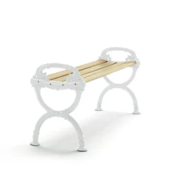 Banco Byarum, Pino impregnado, soporte blanco*Byarums bruk Clearance