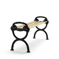 Banco Byarum, Pino impregnado, soporte negro*Byarums bruk New