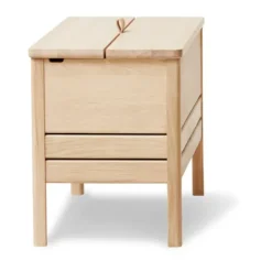Banco con almacenamiento A Line 68 cm, Roble aceitado blanco*Form & Refine New