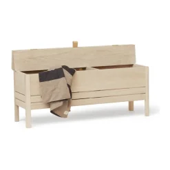 Banco con almacenamiento A Line 111 cm, Roble blanco*Form & Refine Discount