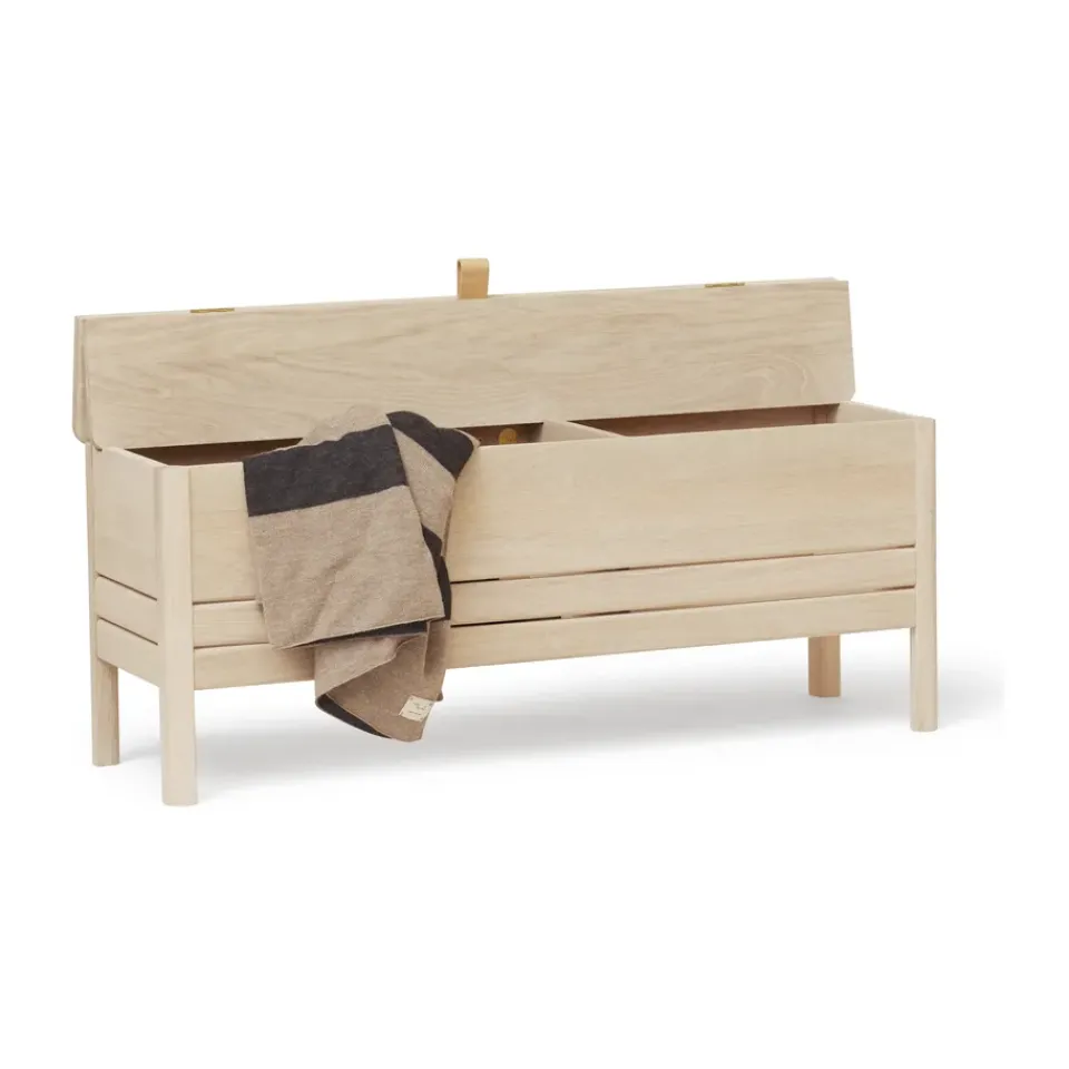 Banco con almacenamiento A Line 111 cm, Roble blanco*Form & Refine Discount