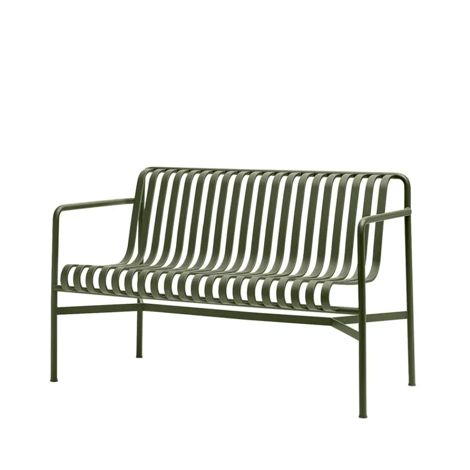 Banco con reposabrazos Palissade Dining, Olive*HAY Hot