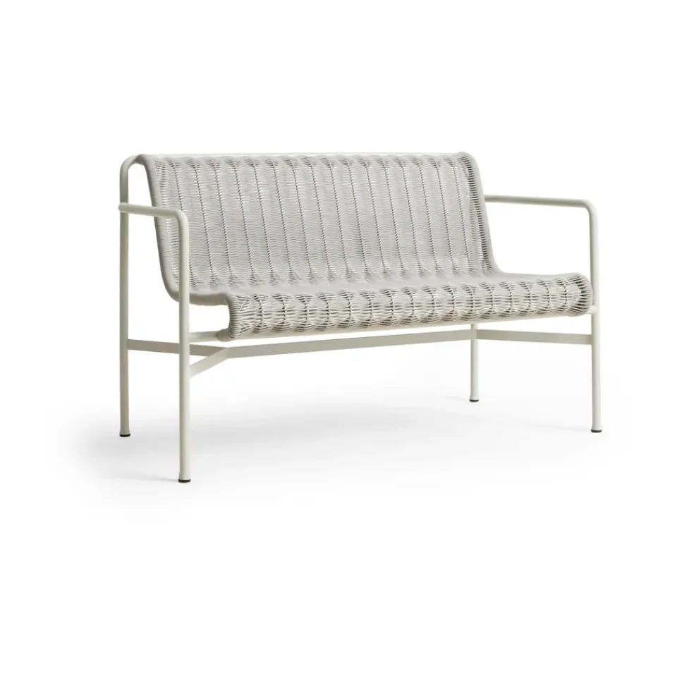 Banco con reposabrazos Palissade Cord Dining, Sky grey*HAY New