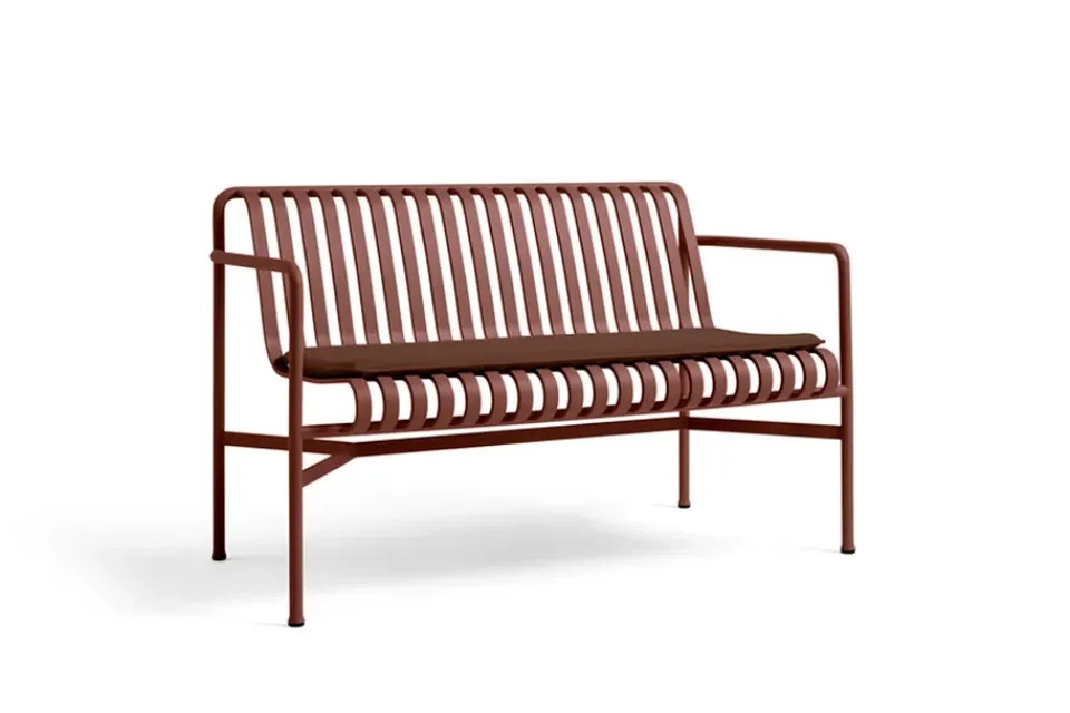 Banco con reposabrazos Palissade Dining, Iron red*HAY Clearance