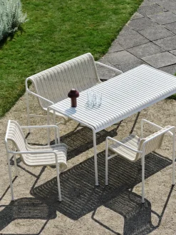 Banco con reposabrazos Palissade Cord Dining, Cream white*HAY Clearance