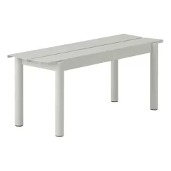 Banco de acero Linear steel bench 110 cm, grey (RAL 7044)*Muuto
