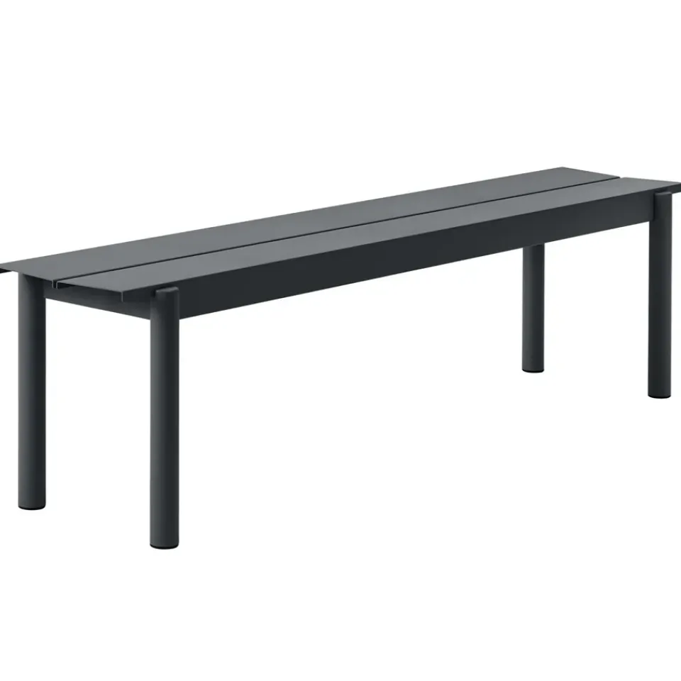 Banco de acero Linear steel bench 170 cm, Black*Muuto Hot