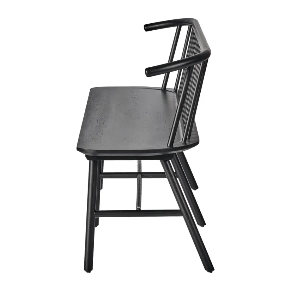 Banco de comedor VIOR, Roble lacado en negro*NJRD