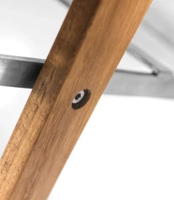 Banco de exterior M24 Lilleø, Teak-acero inoxidable*FDB Møbler