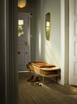 Banco F24 Radius, Oak nature lacquered 45x145 cm*FDB Møbler Best