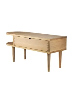 Banco F24 Radius, Oak nature lacquered 35x90 cm*FDB Møbler