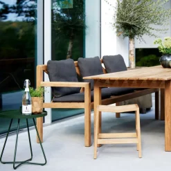 Banco Grace de 2 plazas, Light grey, teak*Cane-line Discount