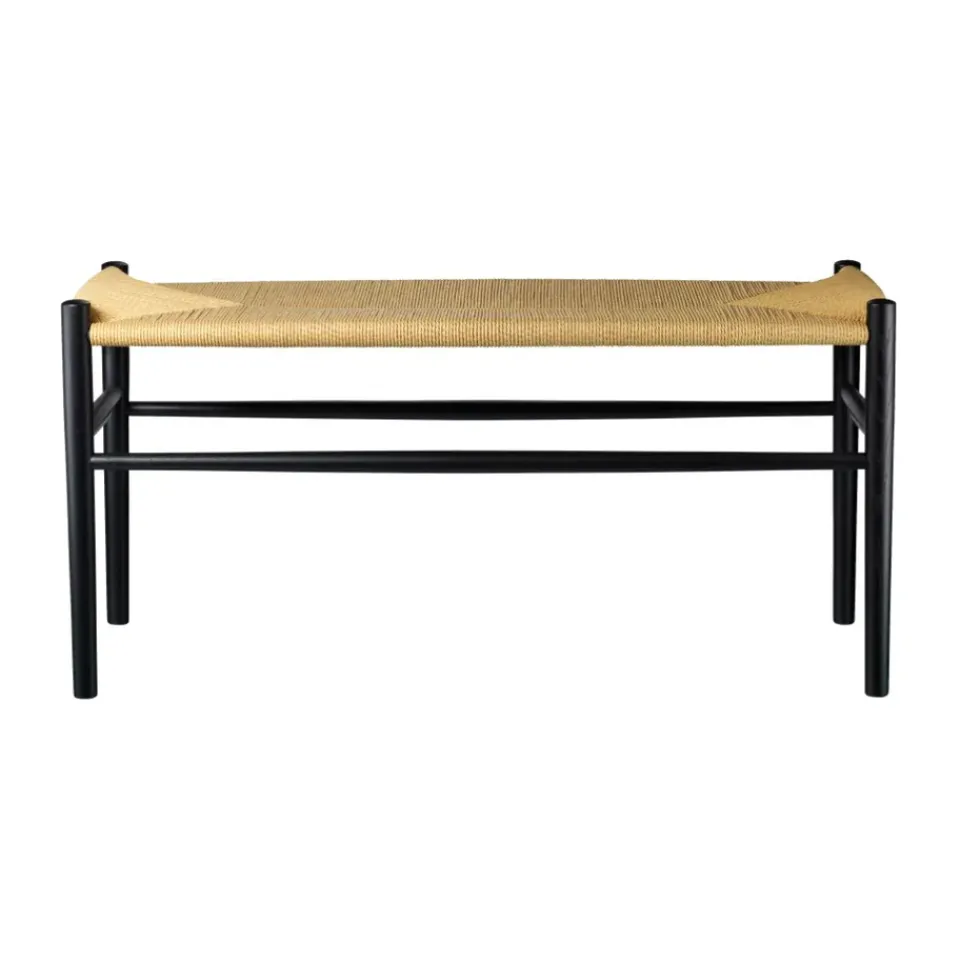 Banco J163 Piano, Oak black painted-nature*FDB Møbler Outlet