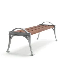 Banco Lessebo, Caoba, soporte de aluminio en bruto*Byarums bruk Clearance