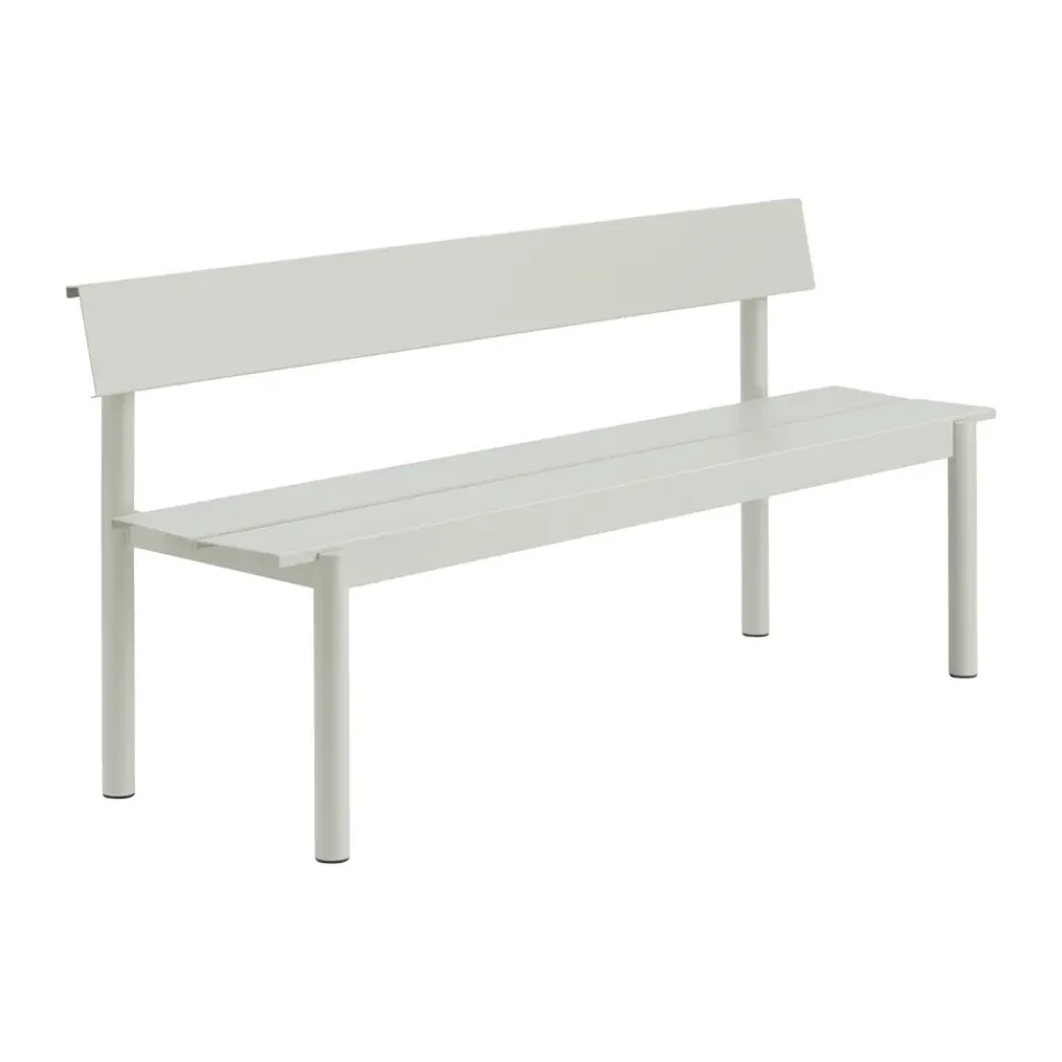 Banco Linear Steel con respaldo, Gris, 170×34 cm*Muuto Best
