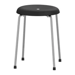 Banco Taburett, Estructura cromada en negro, 45 cm*Lammhults Best