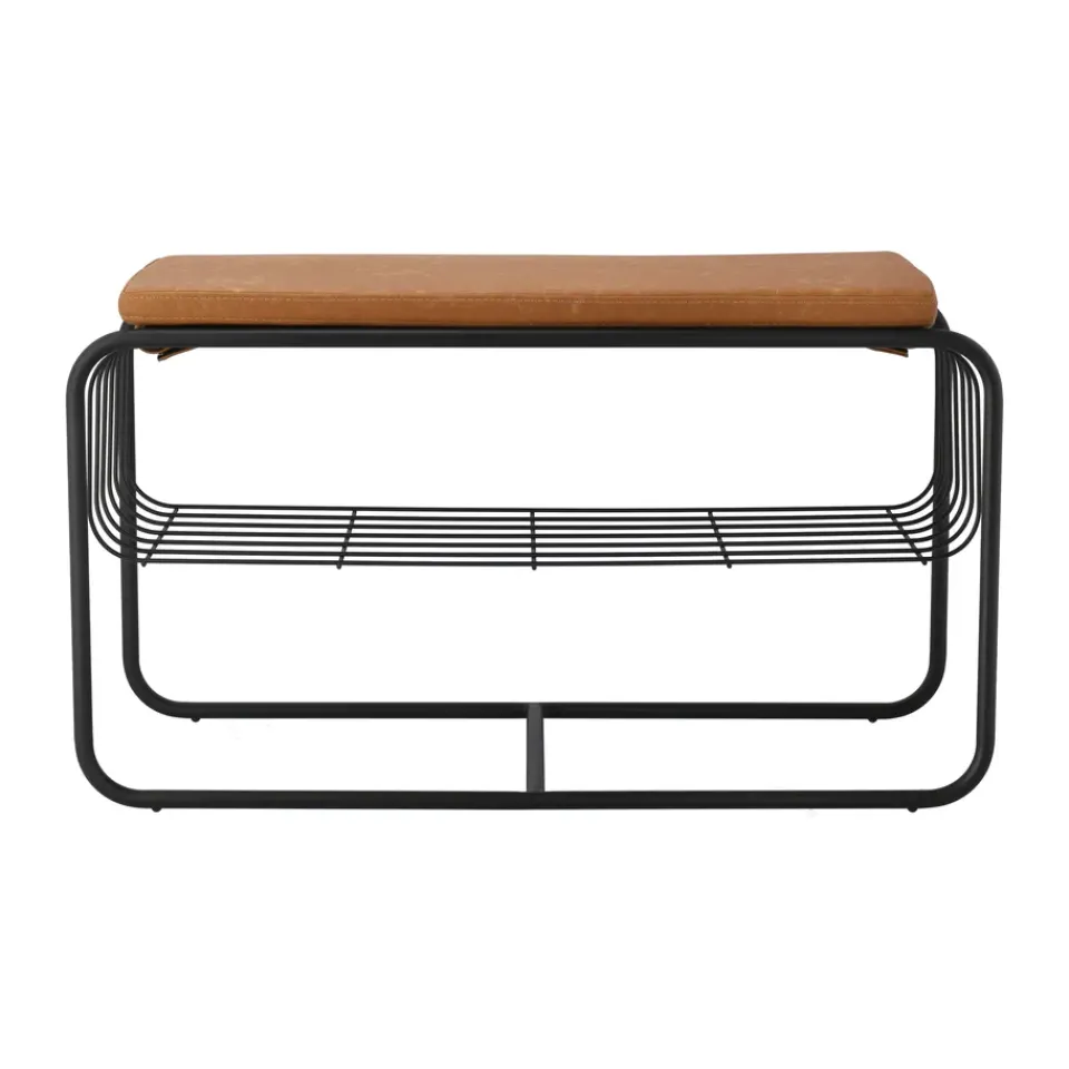 Banco/estante zapatero Nod 80x36x42 cm, Black*Scandi Living Best