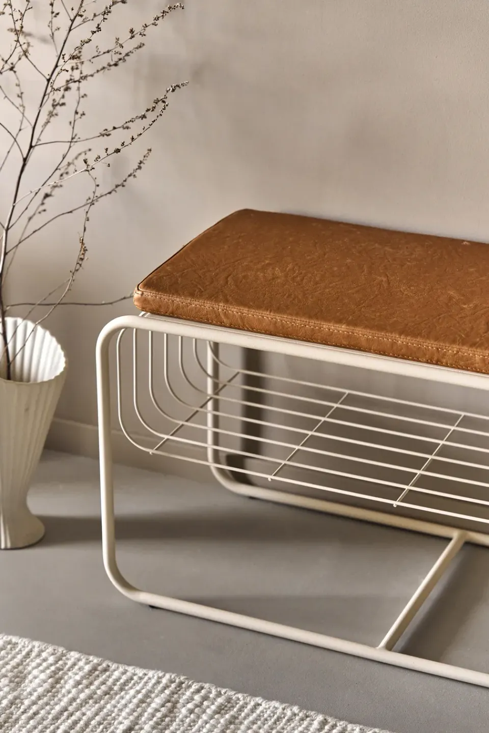 Banco/estante zapatero Nod 80x36x42 cm,*Scandi Living Discount
