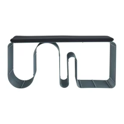 Banqueta Curva 100 cm, Dusty blue*AYTM Outlet
