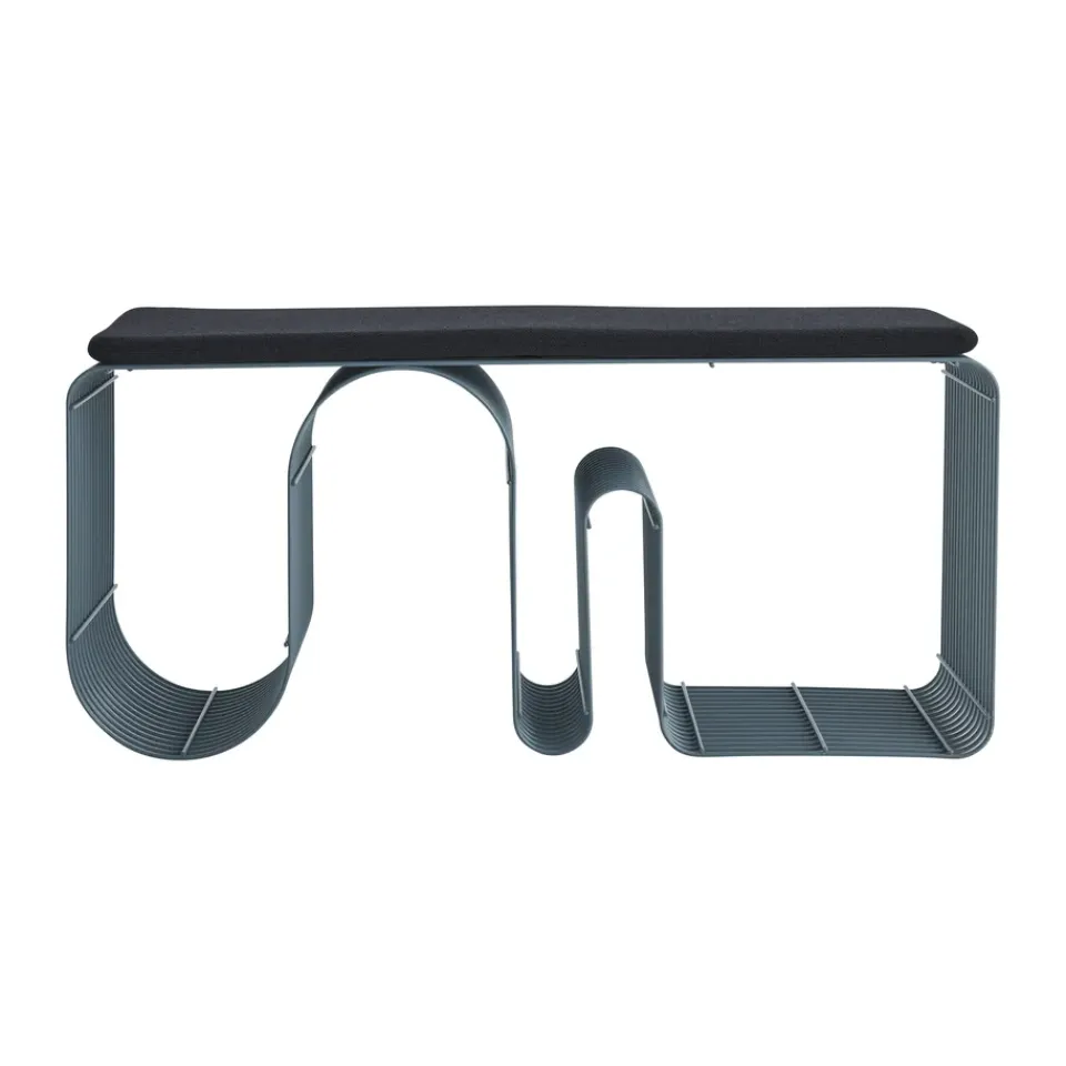 Banqueta Curva 100 cm, Dusty blue*AYTM Outlet