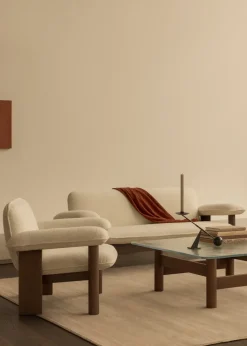 Butaca Brasilia low back, Dark oak-Nature sheepskin curly*Audo Copenhagen Outlet
