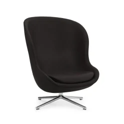 Butaca Hyg, Cuero ultra 41580 antracit, pie giratorio de aluminio*Normann Copenhagen Outlet